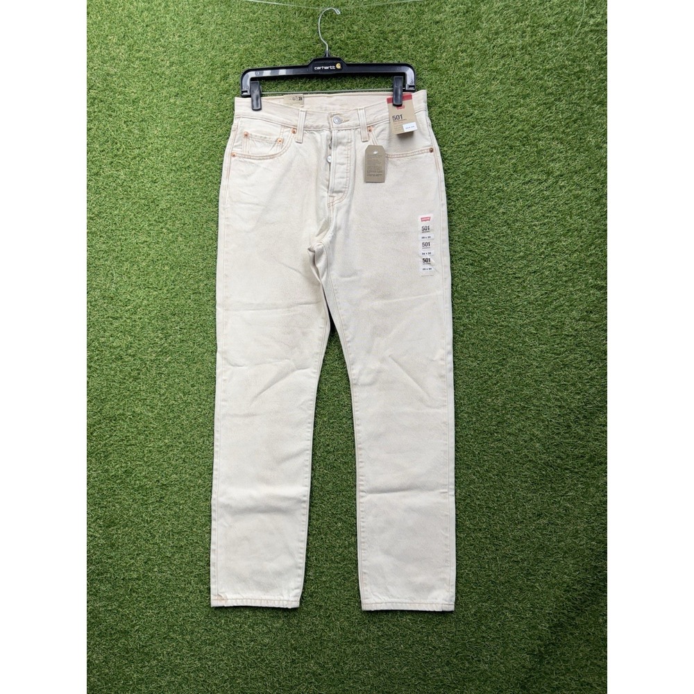 Levis 501 Jeans Womens 28x30 Tan Original High Rise Straight Leg 125010578 New